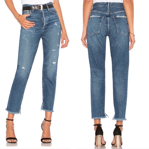 AGOLDE • jamie high rise classic jeans in lowdown sz 32 - Picture 4 of 11